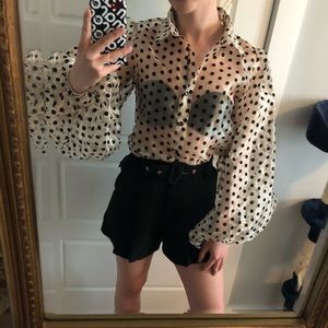 Nasty Gal Sheer Organza Blouse